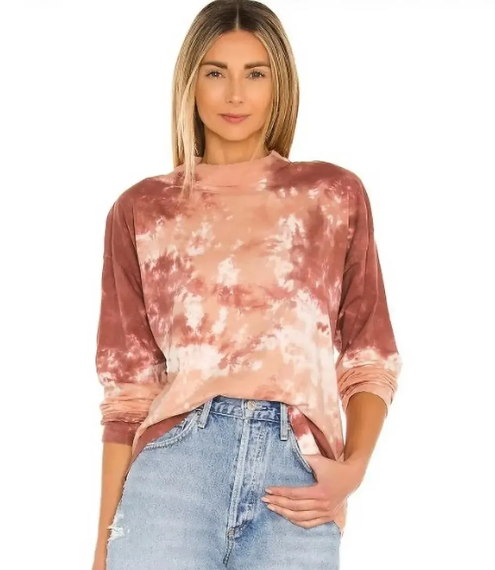 Free People Be Free Tie Dye Long Sleeve Oversized XS